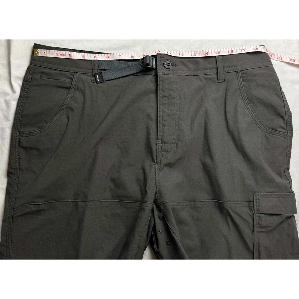 Prana Zion Shorts Mens 38 Charcoal Gray Hiking Cargo Stretch 10 Inseam - Picture 8 of 15